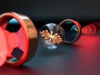 Digitale Darstellung eines Phosphor-Atoms mit vielen Pfeilen innnen. 