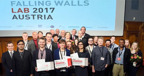 Falling Walls Lab Austria: 14 talented individuals from eight countries presented their innovative ideas.
