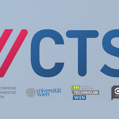 Logo CTS groß, darunter die Logos von TU Wien, Universität Wien, FH Technikum Wien und FH Campus Wien