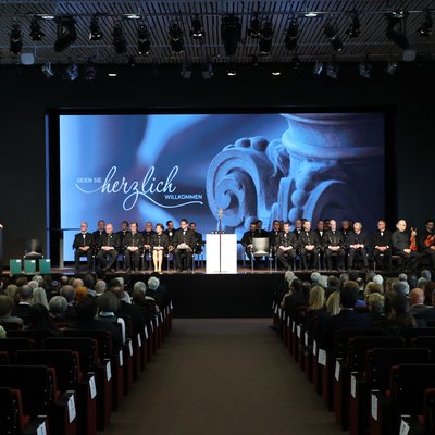 Am Freitag, dem 27. Juni, fand im Erzherzog Johann-Auditorium der Montanuniversität Leoben die zweite Akademische Feier des Jahres 2025 statt. Foto: © Russold