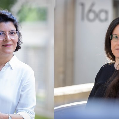 Zwei nebeneinander montierte Fotos von Frauen, die in die Kamera lächeln.