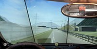 Projektion einer Teststrecke im Fahrsimulator