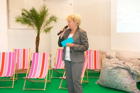 Aus über 100 Bewerbungen haben die drei TU Austria-Universitäten 45 Teilnehmerinnen und Teilnehmer des Innovations-Marathons ausgewählt. TU Wien-Rektorin Sabine Seidler eröffnete den 1. TU Austria Innovations-Marathon.