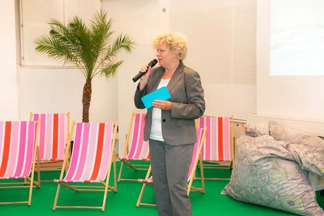 TU Wien-Rektorin Sabine Seidler eröffnete den 1. TU Austria Innovations-Marathon. 