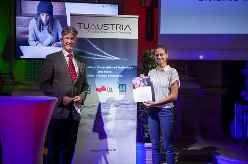 TU-Austria-Preis ersterplatz Katja Mitterbacher Rektor Kainz